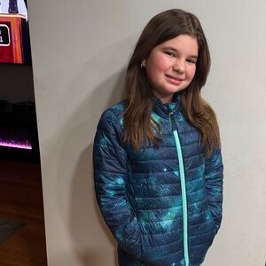 Lands' End Navy and Teal Jacket